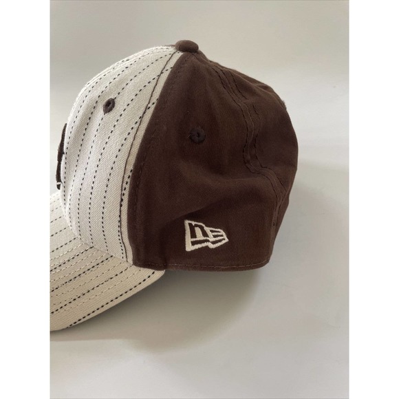 Vintage New Era MLB Boston Red Sox Fitted Hat Rare Flex Size Small Brown White - Picture 4 of 10